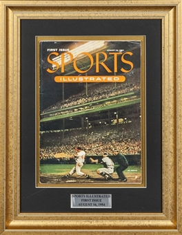 1954 Sports Illustrated #1 With Eddie Mathews On Cover Framed 